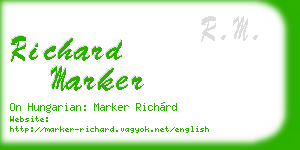 richard marker business card